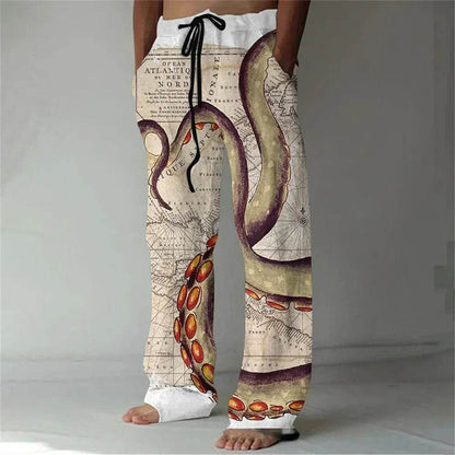 Buy Center Men's Loose Casual Sports Pants - 3D Lizard Pattern - Buy Center UK