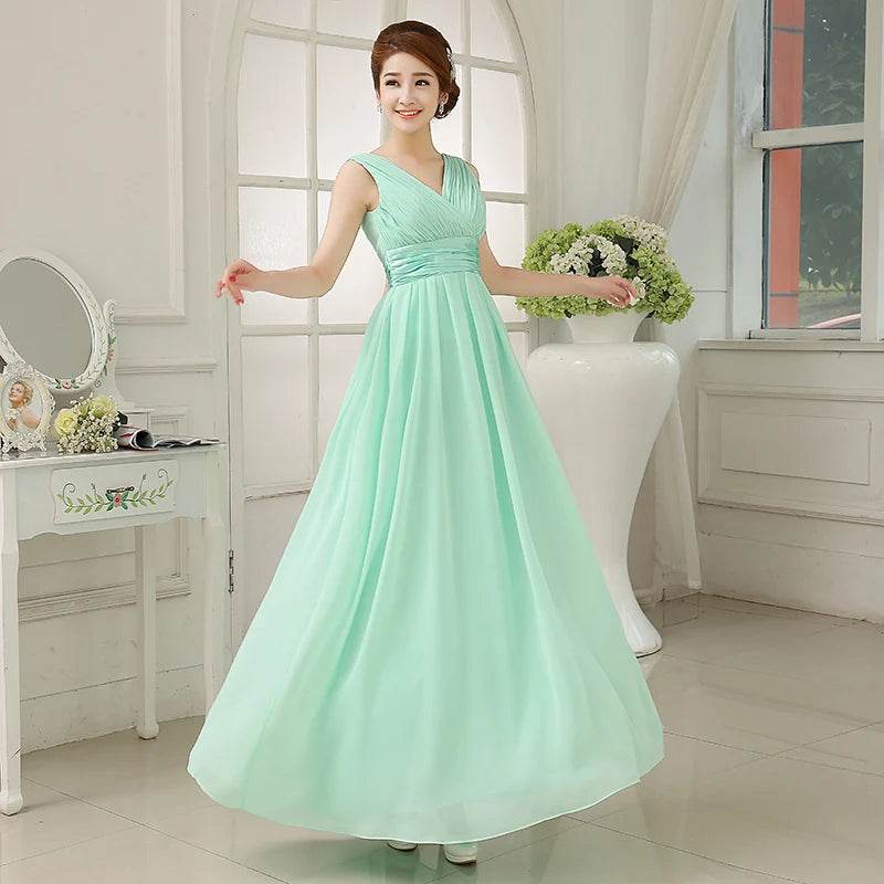 Customized Lilac Purple Bridesmaid Dress - Elegant Chiffon Gown - Buy Center UK