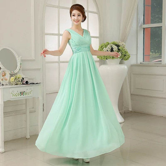 Customized Lilac Purple Bridesmaid Dress - Elegant Chiffon Gown - Buy Center UK