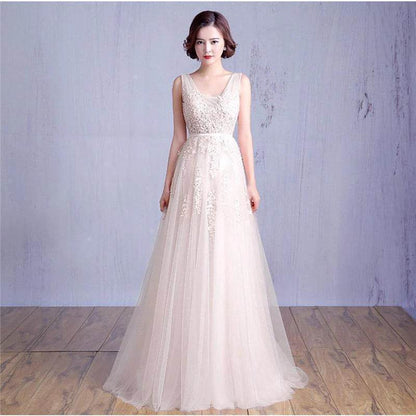 Buy Center Appliques Beading Evening Dress - Elegant Tulle Prom Dress - Buy Center UK
