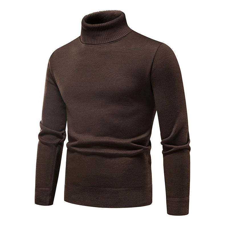Buy Center Men's Turtleneck Sweater - Cozy Solid Color Casual Knit - Buy Center UK