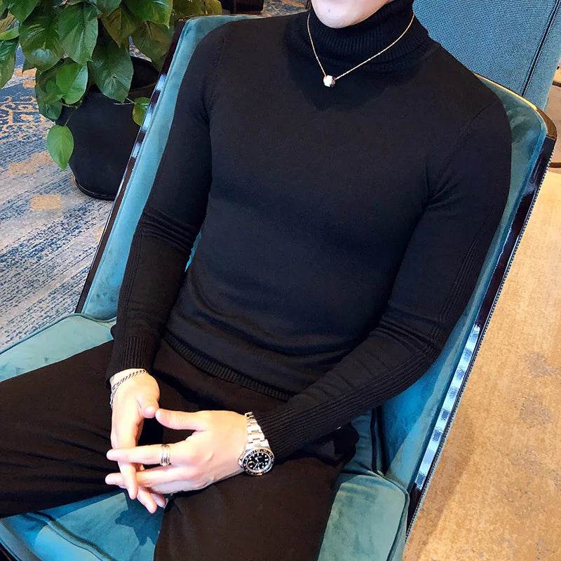 Buy Center Men's Turtleneck Sweater - Slim Fit Casual Fall Fashion - Buy Center UK