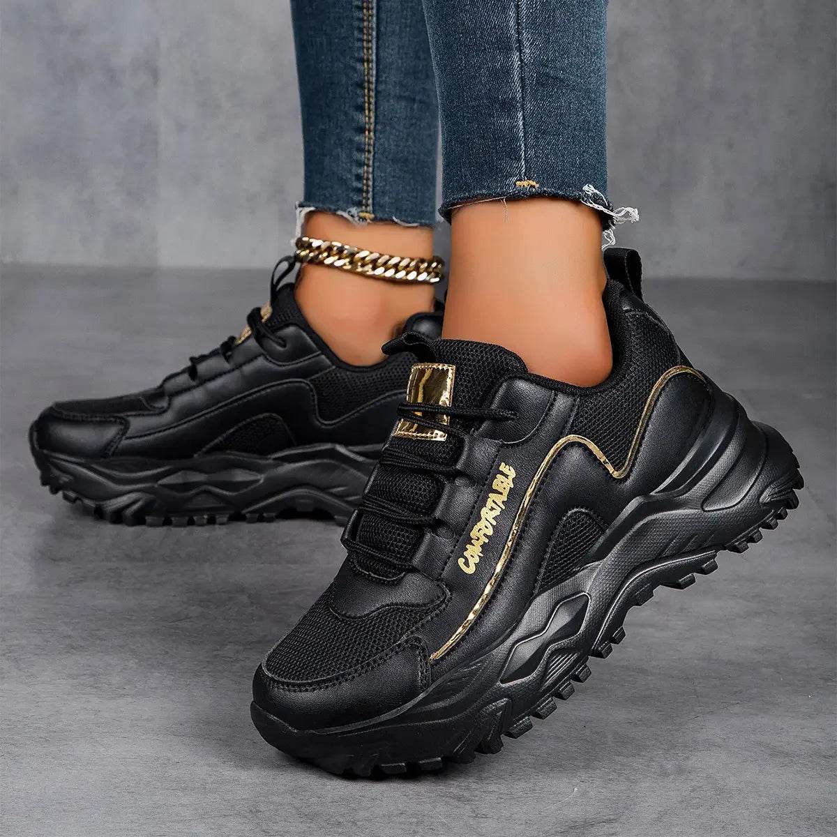 Buy Center Women's Breathable Sneakers - Casual Walking Flats for Spring - Buy Center UK