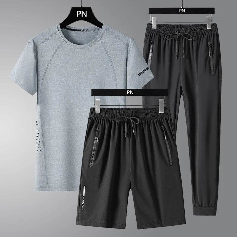 2025 Summer Black White Tracksuit Set - Men's Oversized Sportswear - Buy Center UK