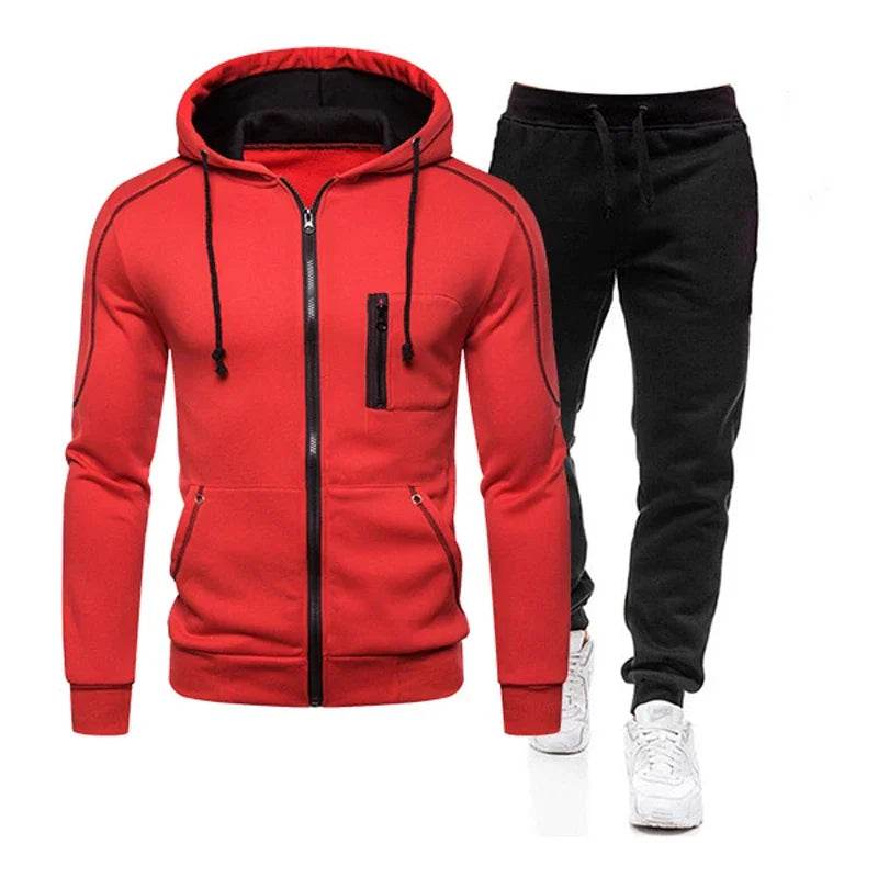 Buy Center 2024 Men’s Tracksuit - Warm Double Zipper Jacket & Pants - Buy Center UK
