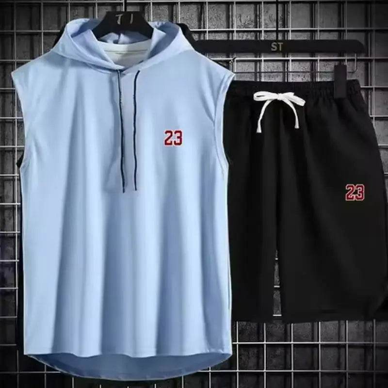 Buy Center Men's Summer Two Piece Set - Casual T-Shirt & Shorts - Buy Center UK