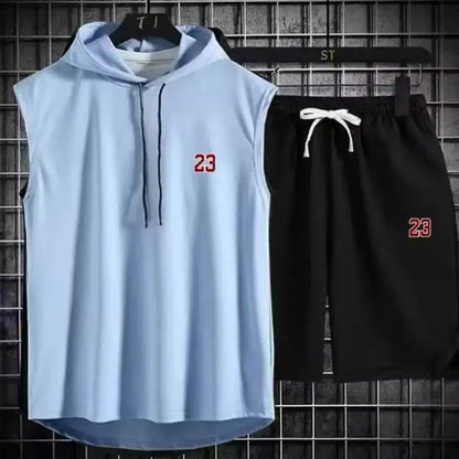 Buy Center Men's Summer Two Piece Set - Casual T-Shirt & Shorts - Buy Center UK