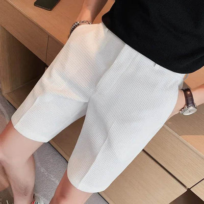 Buy Center Men's Casual Shorts - Solid Color Walf Checks Summer Style - Buy Center UK