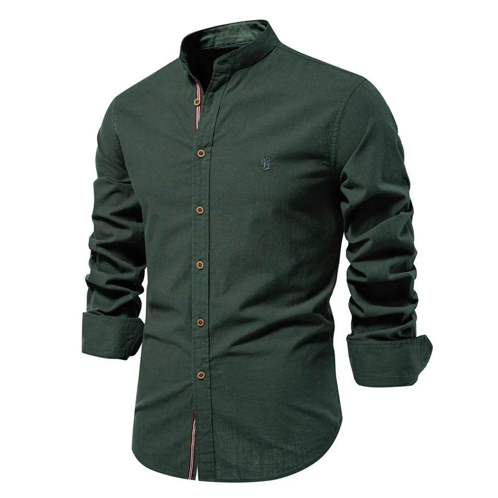 Buy Center Men's 100% Cotton Long Sleeve Shirt - Stylish Casual Fit - Buy Center UK