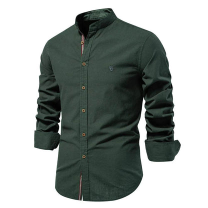 Buy Center Men's 100% Cotton Long Sleeve Shirt - Stylish Casual Fit - Buy Center UK