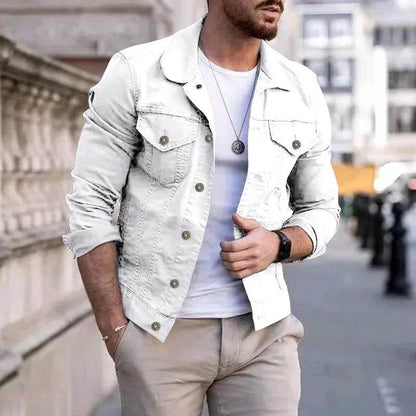 2025 Men's Fashion Denim Jacket - Casual Loose Fit for Autumn - Buy Center UK