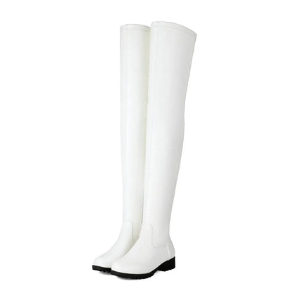 Buy Center Plus Size Thigh High Boots - Comfy Black & White Styles - Buy Center UK