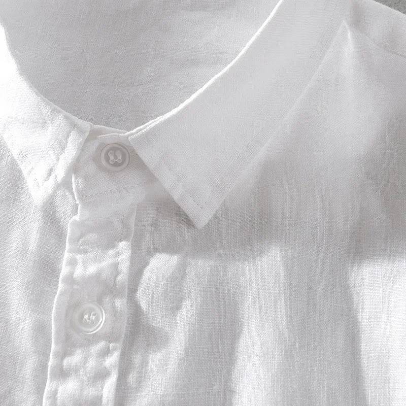 Buy Center Men's Casual Linen Short Sleeve Shirt - Breathable Summer Wear - Buy Center UK