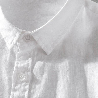 Buy Center Men's Casual Linen Short Sleeve Shirt - Breathable Summer Wear - Buy Center UK
