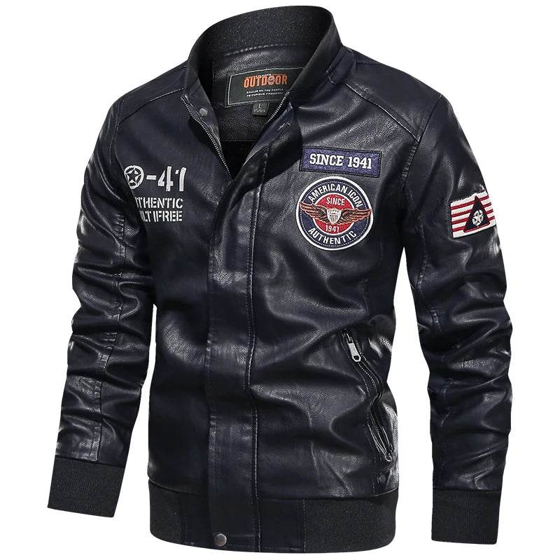 Buy Center Men's Color Block Motorcycle Jacket - Spring & Autumn Style - Buy Center UK