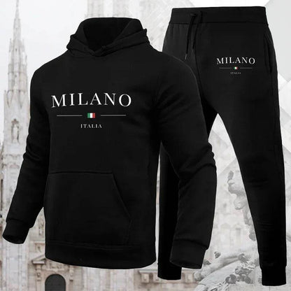 Buy Center Men’s Luxury Milano Print Hoodie Set - Casual Streetwear - Buy Center UK