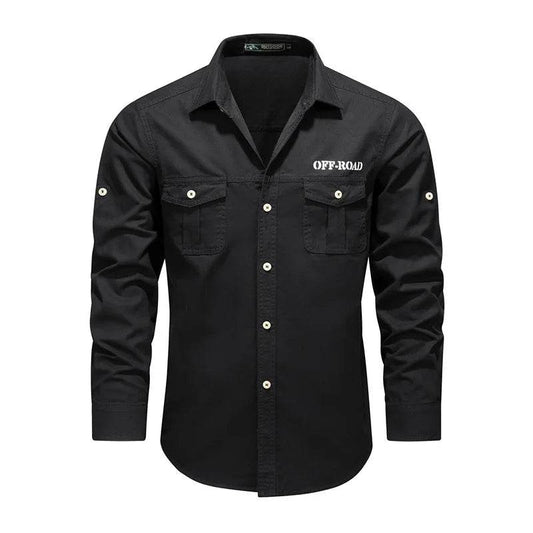 Buy Center Men’s Cargo Shirt - Multi Pockets, Loose Fit, Spring Style - Buy Center UK
