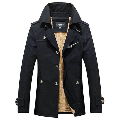 Buy Center Men’s Casual Trench Coat - Slim Fit Winter Jacket - Buy Center UK