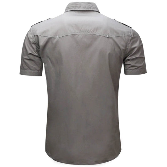Buy Center Men's Short Sleeve Safari Shirt - Stylish Casual Top - Buy Center UK