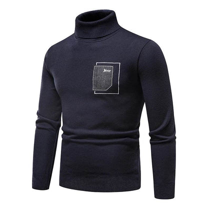 Buy Center Men's Turtleneck Sweater - Cozy Solid Color Casual Knit - Buy Center UK