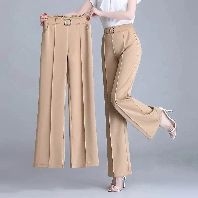 Buy Center High Waist Wide Leg Pants - Casual & Fashionable Trousers - Buy Center UK