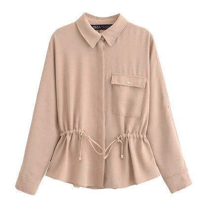 PB&ZA Women's Fashion Sets - Collared Blouse & Wide Leg Pants - Buy Center UK