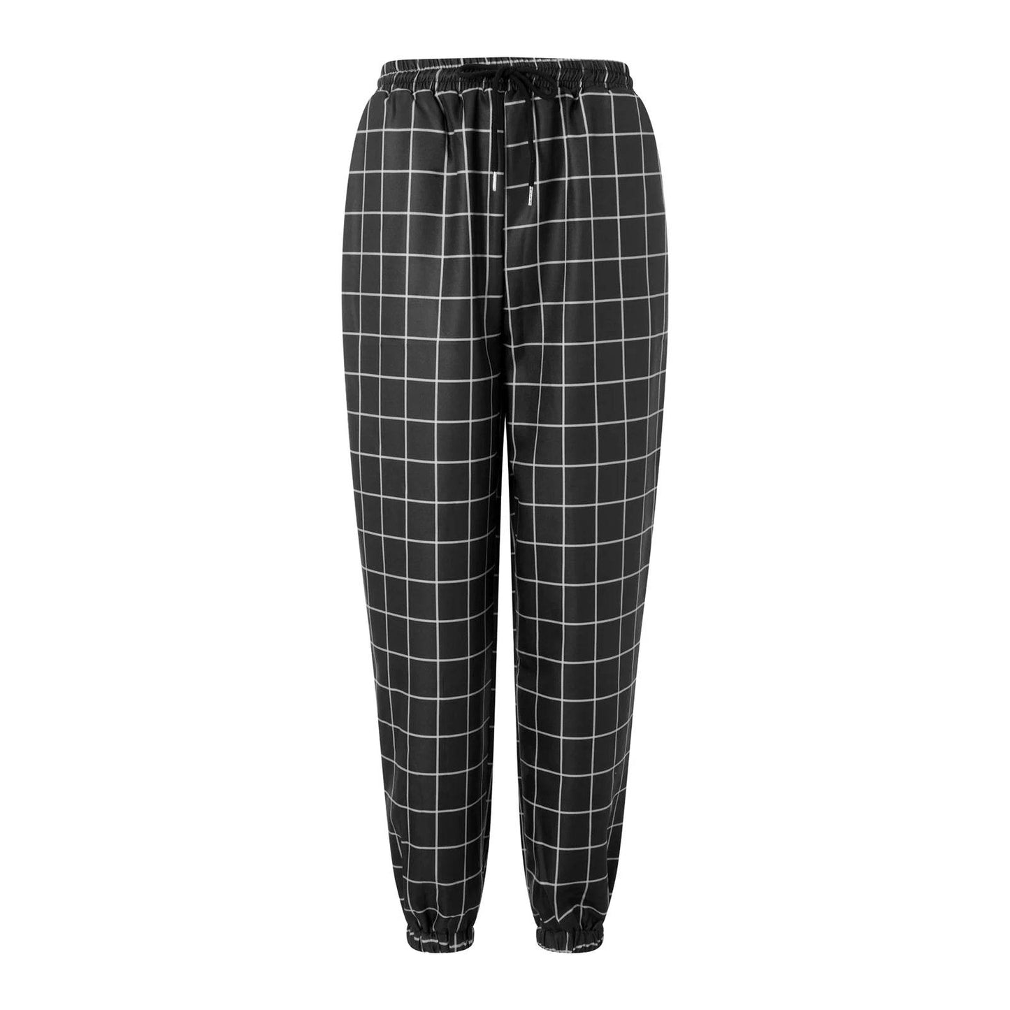 Buy Center Men’s Plaid Pants - Elastic Waist Casual Trousers with Pockets - Buy Center UK