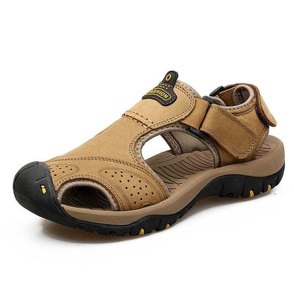 Buy Center Genuine Leather Men’s Sandals - Leisure Beach Slippers - Buy Center UK