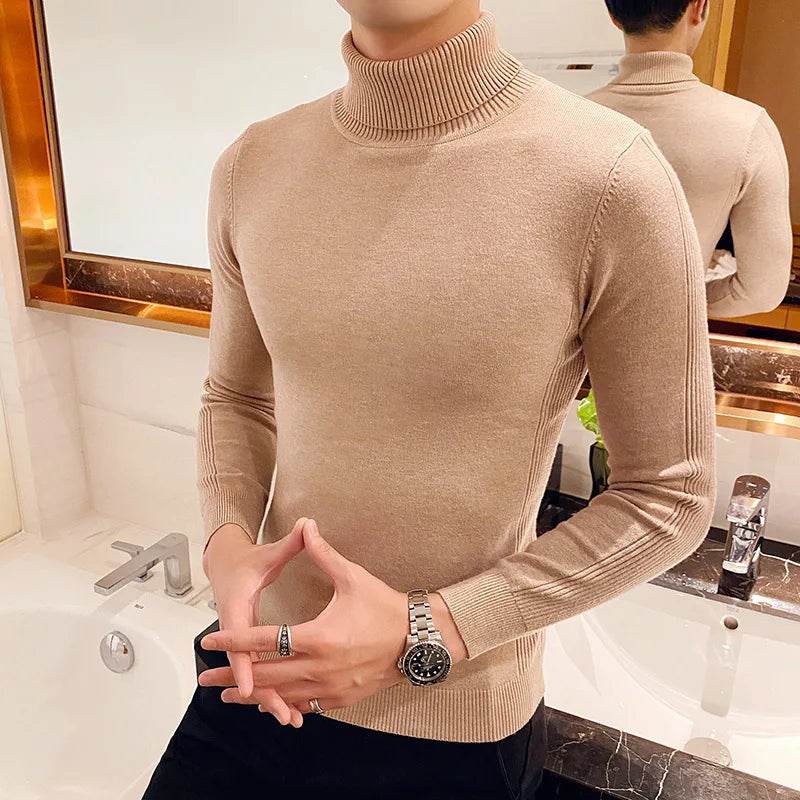 Buy Center Men's Turtleneck Sweater - Slim Fit Casual Fall Fashion - Buy Center UK
