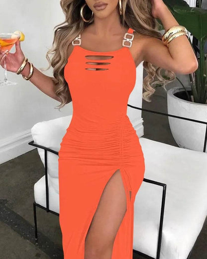 Buy Center Summer Dresses - High Slit, Cutout Bodycon Elegance - Buy Center UK