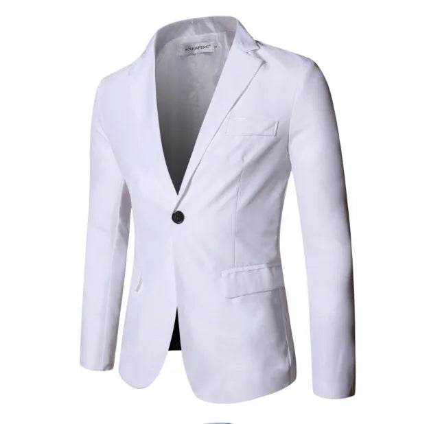 Buy Center Men's Casual Slim Fit Blazer - Korean Style, Spring Fashion - Buy Center UK
