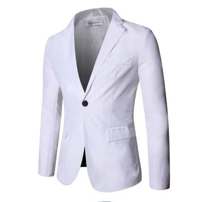 Buy Center Men's Casual Slim Fit Blazer - Korean Style, Spring Fashion - Buy Center UK