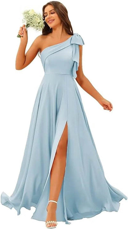 Buy Center Customized Satin A-Line One Shoulder Bridesmaid Dress - Buy Center UK