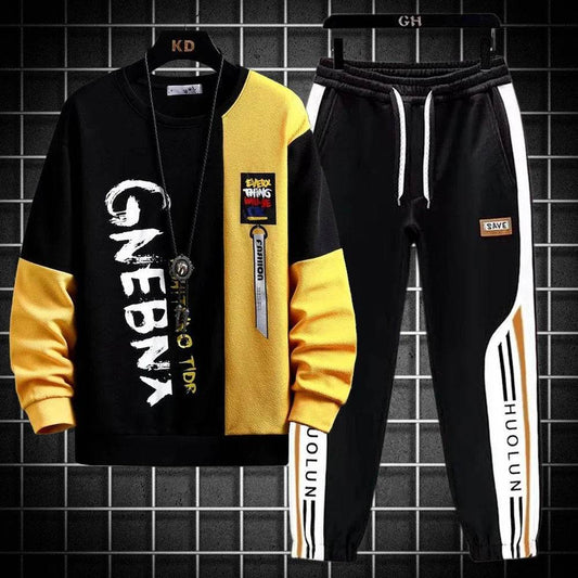Buy Center Men's Autumn Tracksuit Set - Stylish Red Sweatshirt & Pants - Buy Center UK