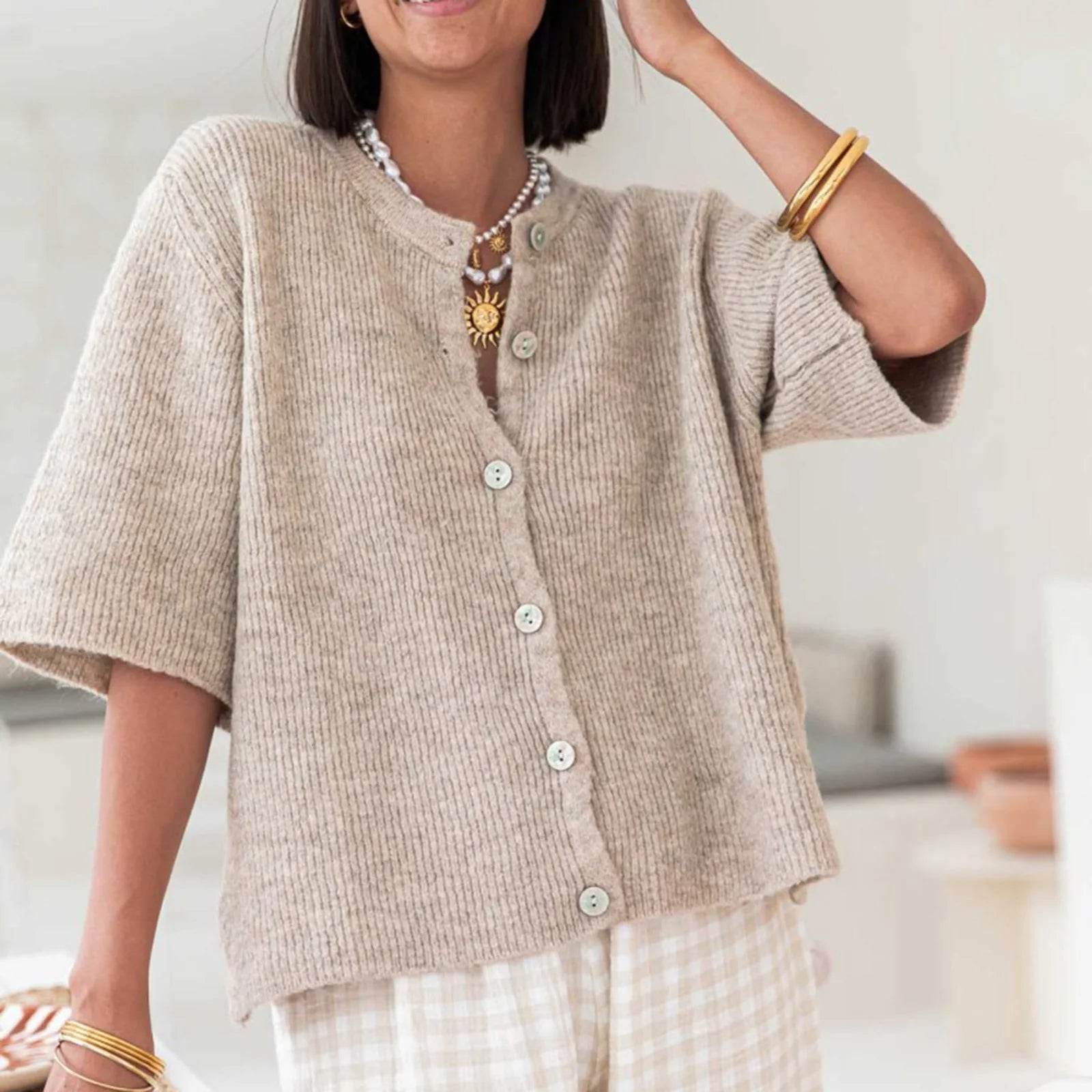 Buy Center Vintage Y2K Cardigan - Women’s Short Sleeve Knitwear - Buy Center UK