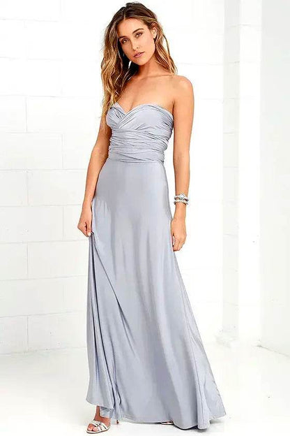 Buy Center Multi-Worn V-Neck Maxi Dress - Elegant Summer Style - Buy Center UK