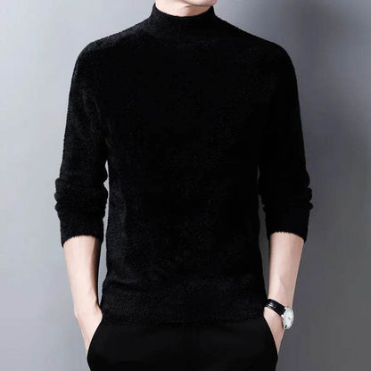 Buy Center Men's Imitation Mink Cashmere Turtleneck Pullover Sweater - Buy Center UK