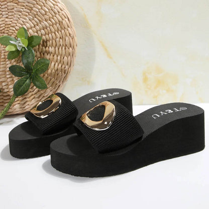 Buy Center Lightweight Wedge Slippers - Summer Thick Bottom Slides - Buy Center UK