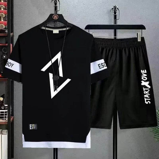 Buy Center Men's Sports T-Shirt & Shorts Set - Casual Summer Wear - Buy Center UK