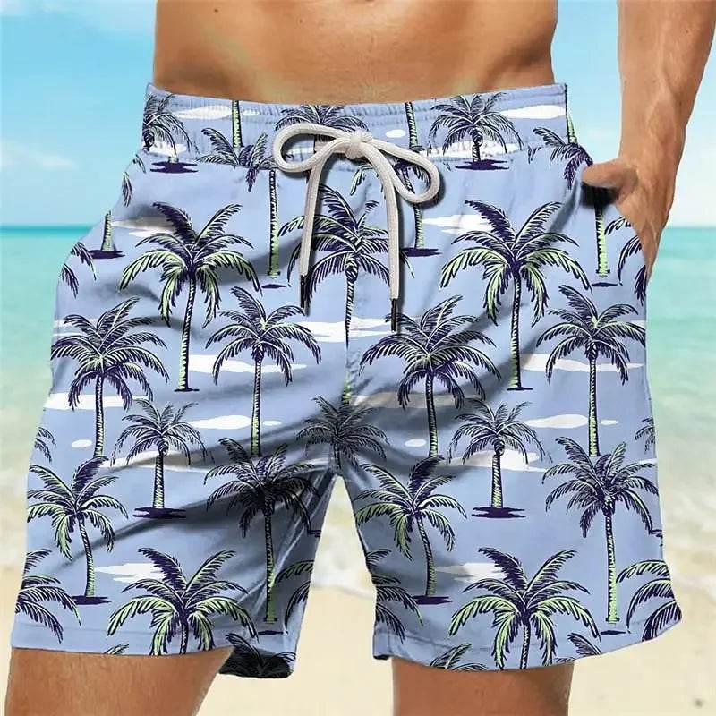 Buy Center 2024 Men's Oversized Quick Dry Shorts - Coconut Tree Print - Buy Center UK