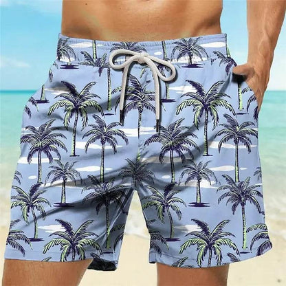 Buy Center 2024 Men's Oversized Quick Dry Shorts - Coconut Tree Print - Buy Center UK