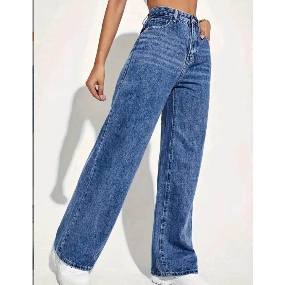 Buy Center High-Waisted Women's Jeans - Versatile Straight-Leg Design - Buy Center UK