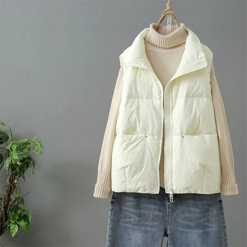 Buy Center Women's Oversize Down Vest - Lightweight, Sleeveless Warmth - Buy Center UK