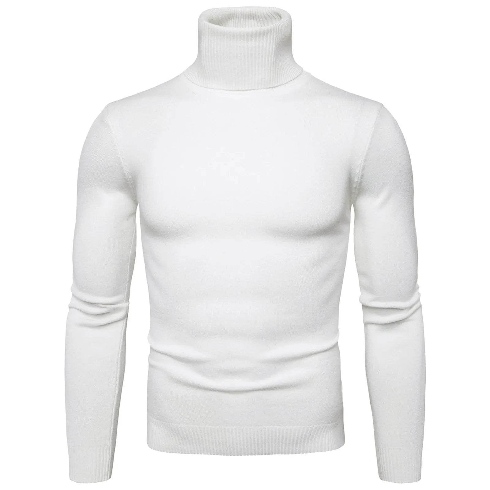 Buy Center Men's Black Turtleneck Sweater - Warm Slim Fit Autumn Top - Buy Center UK