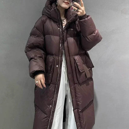 OFTBUY Women's Down Jacket - Waterproof Fluffy Knee-Length Parka - Buy Center UK