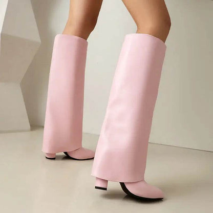 2025 Luxury Knee High Women's Boots - PU Leather, Thick Sole, Stylish - Buy Center UK