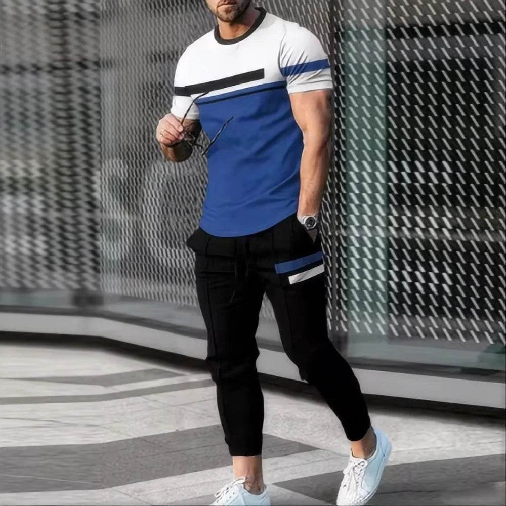 Buy Center Men's 2-Piece Jogging Suit - 3D Printed Summer Style - Buy Center UK