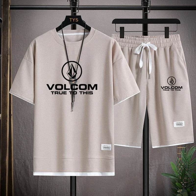 VOLCOM Men's Summer Tracksuit - Stylish T-shirt & Shorts Set - Buy Center UK
