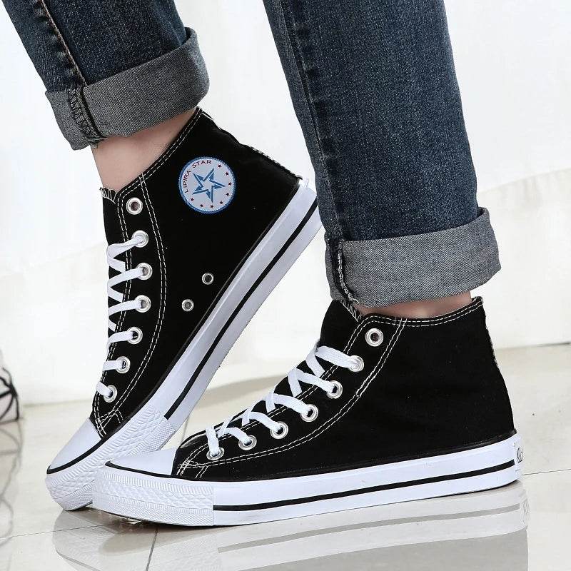 Canva Women's High-Top Sneakers - Versatile Korean Harajuku Style - Buy Center UK