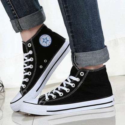 Canva Women's High-Top Sneakers - Versatile Korean Harajuku Style - Buy Center UK